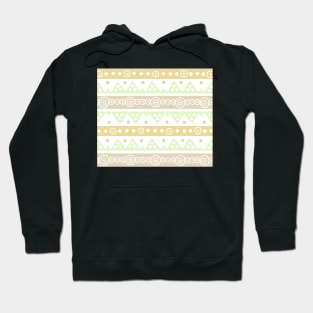 Mint Tan Hand Drawn Tribal Pattern Hoodie